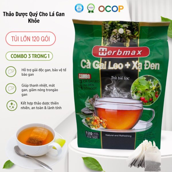 Trà cà gai leo xạ đen herbmax